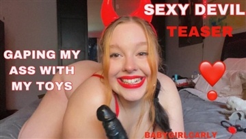Babygirlcarly - Halloween Anal Teaser: Sexy Devil