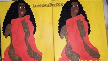 LusciousRedXX - Painting In My Bra And Panties