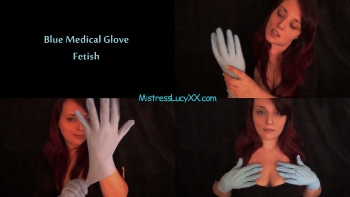 MistressLucyXX - Blue Medical Gloves