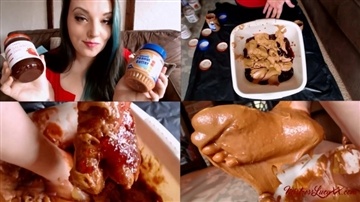MistressLucyXX - Peanut Butter and Jelly Foot Splosh